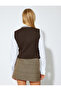 Double Breasted Asymmetrical Button V Neck Suit Vest - 5