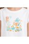 Girl's T-Shirt Fulya Printed Ecru Colored 100% Cotton Sleeveless Asymmetrical Waist - 4