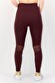 Women Tight Fit 7/8th Training Leggings, Burgundy - 4
