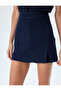Mini Size Slit Detailed Tweed Short Skirt - 5