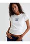 Cotton T-Shirt Short Sleeve Crew Neck with Embroidery Detail