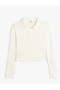 Long Sleeve Buttoned Slim Fit Polo Neck T-Shirt - 3