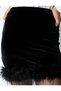 Evening Dress Skirt Mini Velvet Feather Detailed Slim Fit - 5