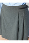 X Şahika Ercümen - Mini Pleated Short Skirt with Accessory Detail - 6