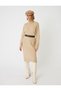 Long Sleeve Comfortable Fit Midi Length Turtleneck Knitwear Dress - 4