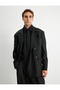 Blazer Jacket Double Breasted Lapel Buttoned Flap Pocket Detail Viscose Blended - 2
