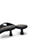 Halivelle Black Nubuck Women's Stylish New Season Pointed Toe Studded Detailed Comfortable Thin Short Kitten Heeled Slippers - 6