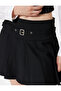 Mini Pleated Skirt with Belt Detail, Standard Waist, Slim Fit - 5