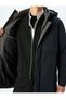 Anorak Coat Hooded Back Printed Pocket Detail Slim Fit Zippered - 6