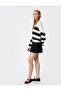 Polo Neck Color Block Knitwear Long Sleeve Sweater - 2