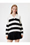 Polo Neck Color Block Knitwear Long Sleeve Sweater - 3