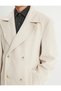 Long coat with double-breasted collar and pocket details, viscose blend - 6