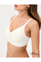 Woman # Izbırakmaz Seamless Invisible Bra Without Underwire Laser Cut Removable Padded Ghost Bra Ecru - 2278