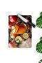 Apple and Cinnamon Themed Tempered Glass Cutting Board 21X30 cm Size Uv Printing - Ckt010 - 3