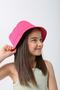 Fuchsia Cotton Piece Bucket Girl's Hat 10-18 Years - 4