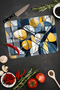 Modern Geometric Pattern Tempered Glass Cutting Board 21X30 cm Size Uv Printing - Ckt043 - 4