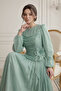 Adelin sparkling chiffon evening dress mint - 2