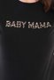 Black Maternity Cotton Stretchy Fabric T-Shirt - 6