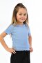Blue Girl's Flexible Fabric T-Shirt - 5