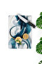 Abstract Blue and Gold Pattern Tempered Glass Cutting Board 21X30 cm Size Uv Printing - Ckt009 - 3