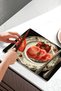 Vintage Porcelain Plate Patterned Tempered Glass Cutting Board 21X30 cm Size Uv Printing - Ckt082 - 5