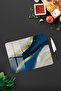 Abstract Blue and Gold Pattern Tempered Glass Cutting Board 21X30 cm Size Uv Printing - Ckt091 - 2