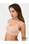 Women's Stitch-Free Bra Wave Base Corded Fabric Laser Cut Double Layer Ghost Bra Powder - 622