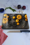 Tempered Glass Cutting Board – Yellow Pumpkin and Fruit Pattern Uv Printing 21X30 cm - Ckt105