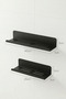 Water-Resistant Adhesive Bathroom Kitchen Shelf Organizer Wall Mounted Shelf Modern Matte Black Shelf Set of 2 - 4