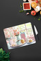 Tempered Glass Cutting Board – Pink Flowers and Coffee Table Themed Uv Printing 21X30 cm - Ckt111 - 2