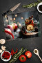 Tempered Glass Cutting Board – Winter Tea Themed with Apple and Cinnamon Uv Printing 21X30 cm - Ckt117 - 4