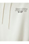Sports Sweatshirt Oversize Hooded Slogan Printed Half Sleeve Cotton Blend - 6