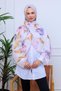 Botanical Flowers Patterned Digital Soft Shawl - 7
