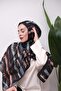 Minimal Line Pattern Patterned Soft Shawl - 3