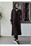 Crinkled Fabric Front Zipper Design Cap Brown 5607 - 4