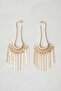 Fringed dangle earrings