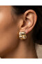 Gold Square Earrings - 2
