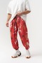 Sakura Rust Pleated Shalwar with Elastic Waist and Cuffs - 3