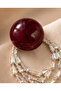 Burgundy Zircon Stone Earrings - 4