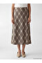 Sparkling Choices by Shining Store A-Line Embroidered Skirt with Waist Drawstring and Checkered Pattern - 2