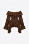 Women's Suede Detailed Designer Jumpsuit - 3