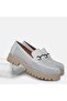 Large Size Women's Summer Loafers Genuine De Leather 1-42-43-44-White - 5