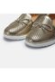 Large size women's filler genuine Leather shoes 41-42-43-44-gold - 7