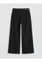 Lcw Kids Black Wideleg Girls' Trousers and Belt - 2