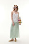 Women's White V-Neck Sleeveless Linen Blouse - 3