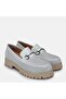 Large Size Women's Summer Loafers Genuine De Leather 1-42-43-44-White - 2