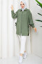 Women's Tunic with Eyelet Details and Zipper Closure - 2