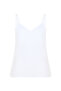 Women's White V-Neck Sleeveless Linen Blouse