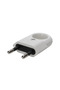 Flat plug, without CP, with extraction ring, rear exit, plastic, white