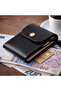 Handmade Genuine Leather Men's Wallet – Minimal Design with Snap Fasteners and Card Holder Money Compartments - 2